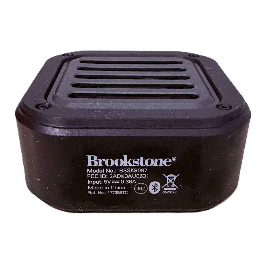 Brookstone Solar Portable IPX5 Splash-proof Bluetooth Speaker